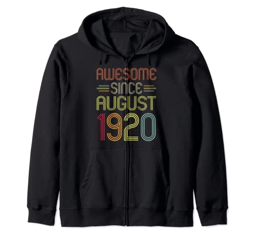 Regalos de cumpleaños número 102 impresionantes desde agosto de 1920, 102 años Sudadera con...