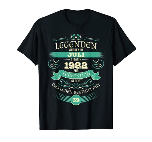 39º cumpleaños legendario desde julio de 1982. Camiseta