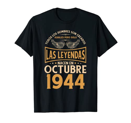 Cumpleaños Hombre Regalos Las Leyendas Octubre 1944 Camiseta