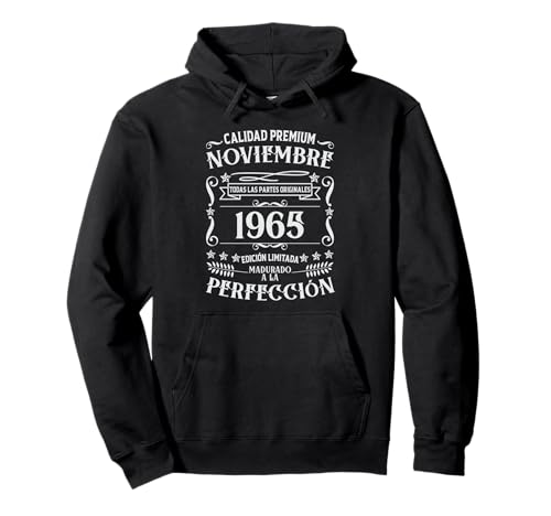 60 cumpleaños Nacido en Noviembre de 1965 Vintage 60 años Sudadera con Capucha