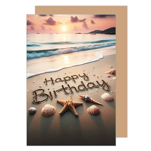 Edition Seidel Tarjeta de cumpleaños premium con sobre, tarjeta de felicitación, tarjeta de...