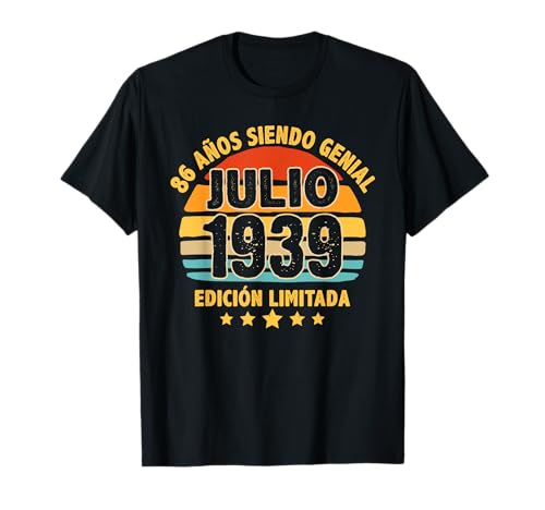 Julio 1939 86 Años Hombre Cumpleaños Regalo Julio 1939 Camiseta