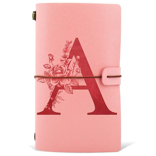 Cuaderno de Cuero PU inicial, Diario de Viaje, Diario Personal Cumpleaños Graduación Navidad...