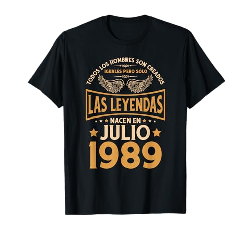 Cumpleaños Hombre Regalos Las Leyendas Julio 1989 Camiseta