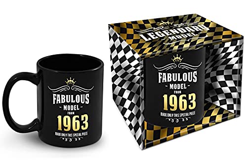 Bombo Taza de cumpleaños con año de nacimiento 1963