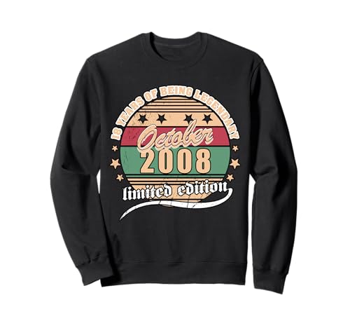 18 cumpleaños Octubre 2008 Vendimia 18 años Legendary Sudadera