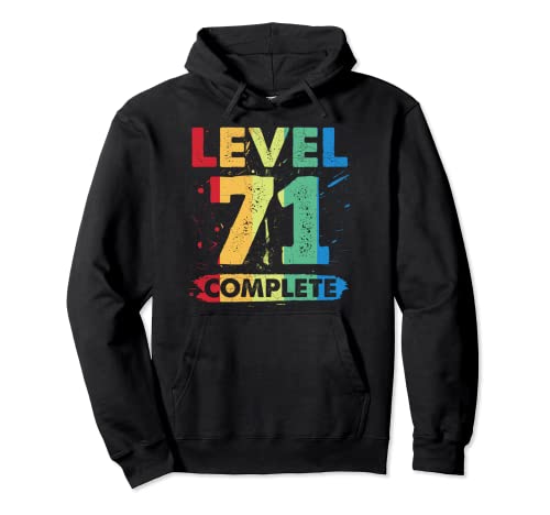 Level 71 Complete 71 años cumpleaños Sudadera con Capucha