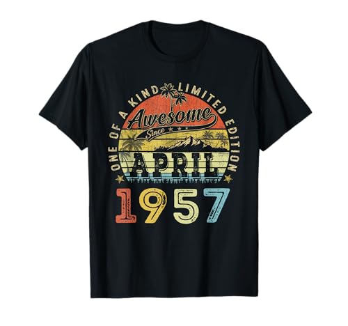 69 Edición Limitada 1957 Único 69 de Abril Cumpleaños Camiseta