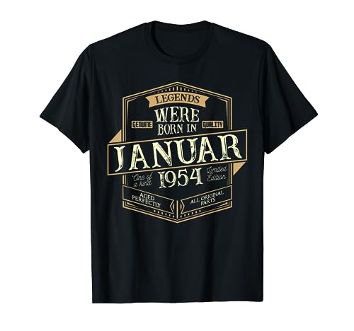 Enero 1954 Cumpleaños Hombre Camiseta