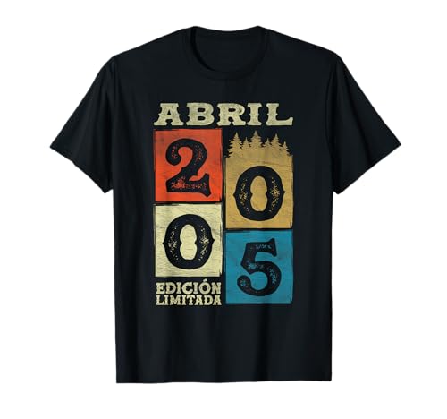 Abril 2005 Vintage - 21 Años Regalo Cumpleaños Hombre Camiseta