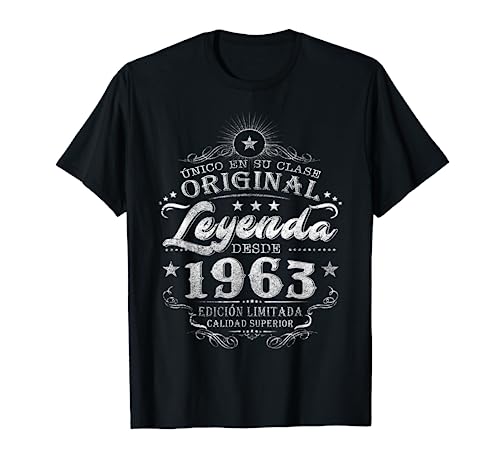 Leyenda Desde 1963 Cumpleaños 61 Años Camiseta