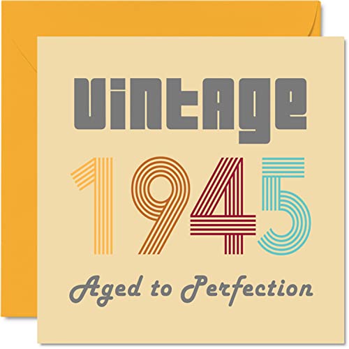 Tarjetas de cumpleaños 78 para hombres y mujeres, vintage de 1945 envejecido a la perfección,...