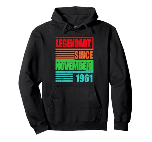 65 cumpleaños Legendario Desde noviembre de 1961 cumpleaños Sudadera con Capucha