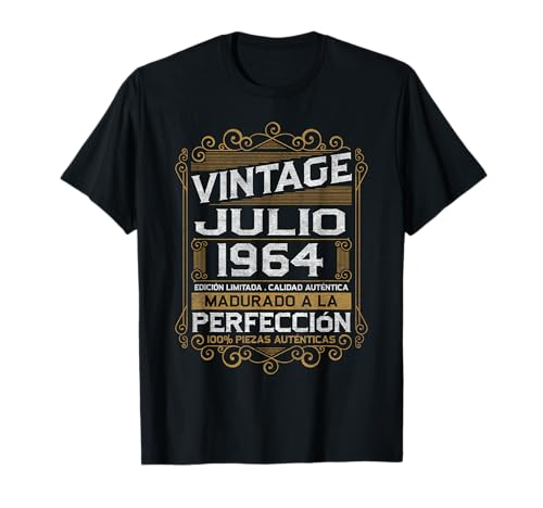 Julio 1964 Vintage Regalo 62 Años Cumpleaños Hombre Camiseta