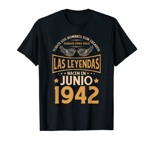 Cumpleaños Hombre Regalos Las Leyendas Junio 1942 Camiseta
