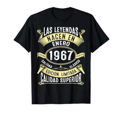 59 Cumpleaños hombre mujer 59 años Enero 1967 regalo Camiseta