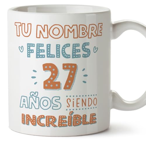 MUGFFINS Tazas Personalizadas Cumpleaños - En Español - Felicidades Increíble - 11 oz / 330 ml -...