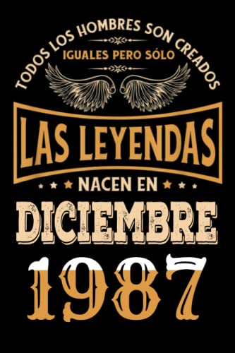 Regalo de 35 Cumpleaños Para Hombre : Las Leyendas Nacen en diciembre 1987: Regalos de Cumpleaños...