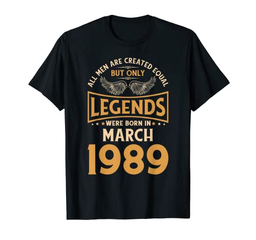 Las leyendas de cumpleaños nacieron en marzo de 1989. Camiseta