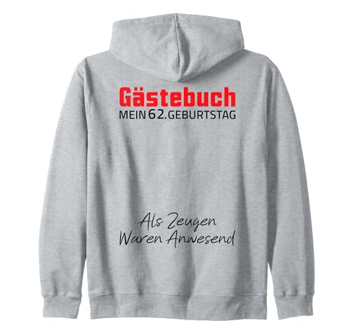 Gästebuch Mein 62. Geburtstag Libro de visitas Firma Sudadera con Capucha