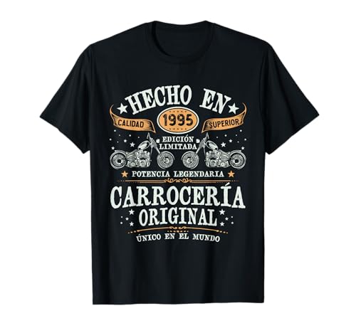 Hecho en 1995 - 30 años Cumpleaños Biker Moto Hombre Motero Camiseta