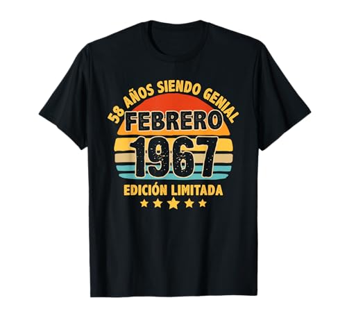 Febrero 1967 58 Años Hombre Cumpleaños Regalo Febrero 1967 Camiseta