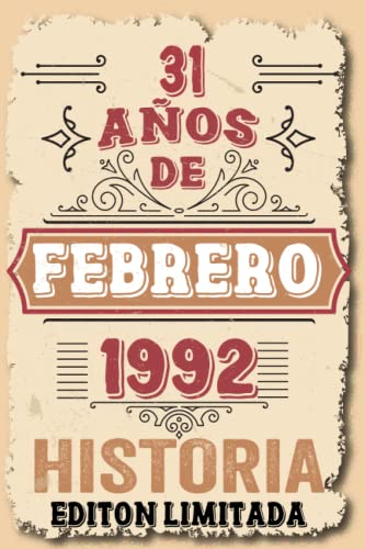 31 Años Cumpleaños Vintage En Febrero 1992: 31 años Regalos de cumpleaños de Febrero | Citas de...