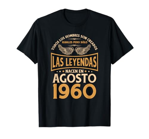 Cumpleaños Hombre Regalos Las Leyendas Agosto 1960 Camiseta