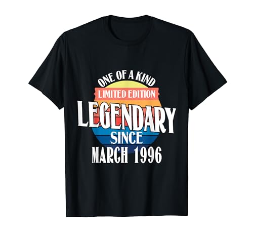 Edición Limitada Legendario Desde Marzo De 1996 Cumpleaños Camiseta