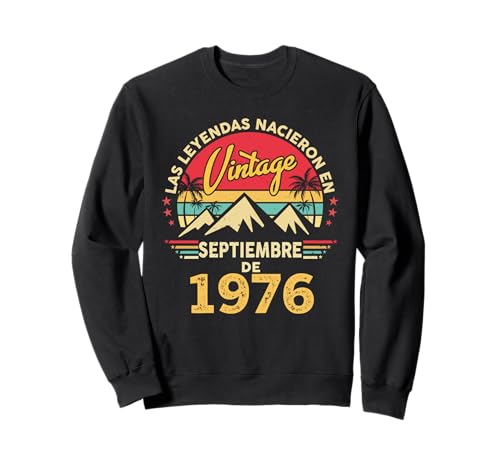 49 Años Cumpleaños Vintage Nacido En Septiembre 1976 Sudadera