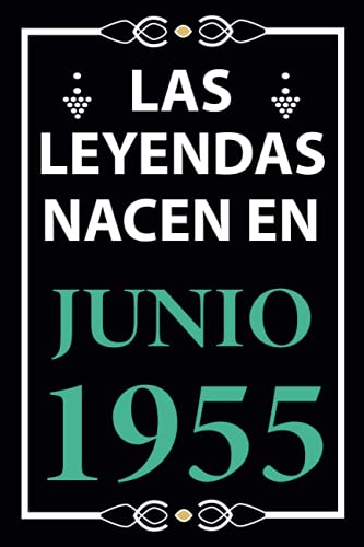Las leyendas nacen en Junio 1955: Regalo de cumpleaños perfecto para hombre y mujer de 66 años I...