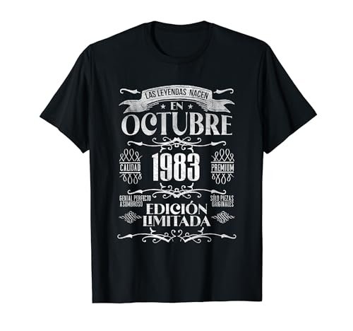 Las Leyendas nacen en Octubre de 1983 - 41 Años Cumpleaños Camiseta