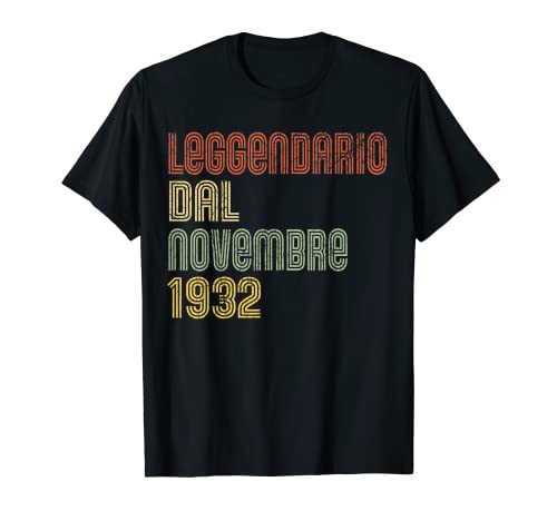 Vintage 1932 Años Cumpleaños Noviembre Hombre 1932 90 Años Camiseta