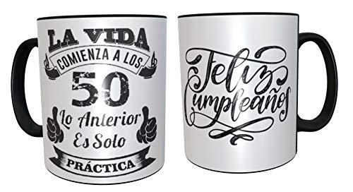 Taza de Desayuno Regalo Original para 50 cumpleaños - Regalos para Hombres 50 años - Regalos 50...