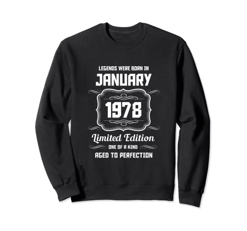Feliz Cumpleaños Enero 1978 Sudadera