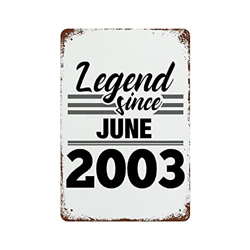 Regalos de cumpleaños Decoraciones para Fiestas Cartel de Chapa Leyenda Desde Junio de 2003...