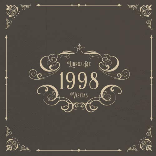 1998 Libros de Visitas: Libros de visitas para fiestas de cumpleaños de estilo vintage para que la...