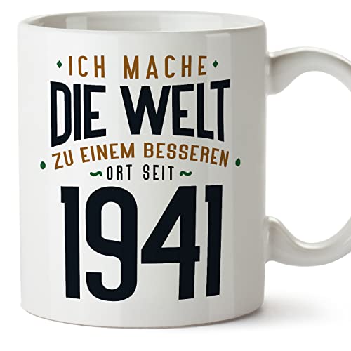 MUGFFINS Tazas 1941 Cumpleaños - En Alemán - Ich Mache Die Welt zu Einem Besseren - 11 oz / 330 ml...