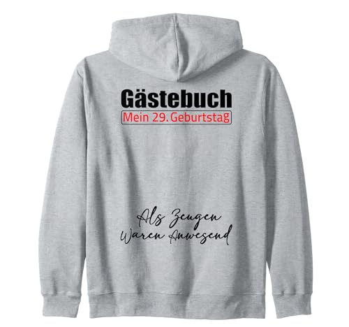 Gästebuch Mein 29. Geburtstag Libro de visitas Firma Sudadera con Capucha