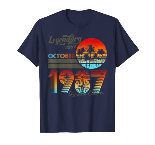 Legendario de cumpleaños desde octubre de 1987 Camiseta