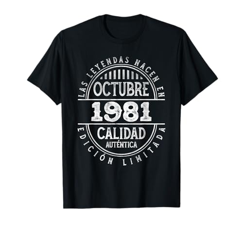 Las Leyendas nacen en Octubre de 1982 - 44 Años Cumpleaños Camiseta