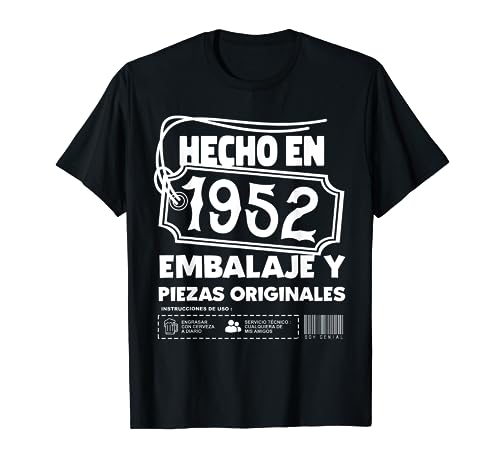 Camiseta Cumplir 70 años Septiembre Hecho en 1952 Cumpleaños Camiseta