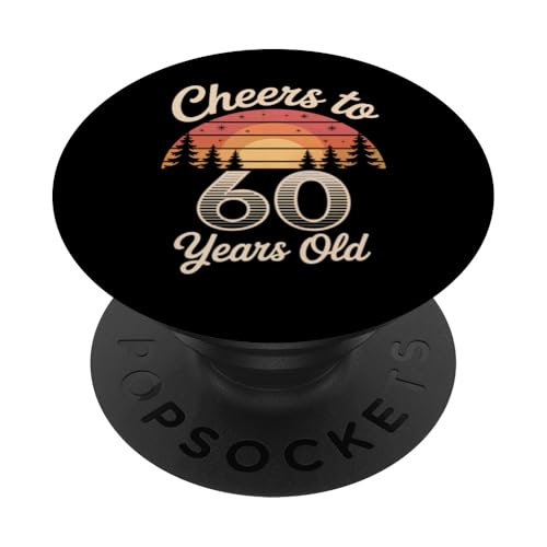 Favores de 60 cumpleaños 60 años cumpleaños 60 cumpleaños PopSockets PopGrip Adhesivo