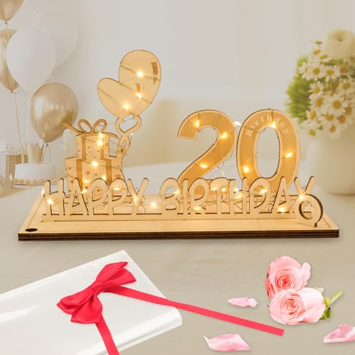 Regalos Originales de 20 Cumpleaños, Seutgjie Decoracion 20 Cumpleaños para Chicas Chicos con Tira...