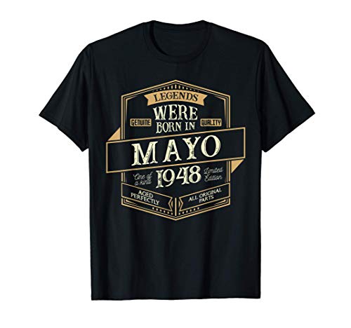 Cumpleaños vintage para 73 años hombre mujer Mayo 1948 Camiseta