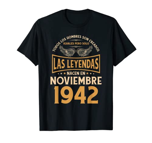 Cumpleaños Hombre Regalos Las Leyendas Noviembre 1942 Camiseta