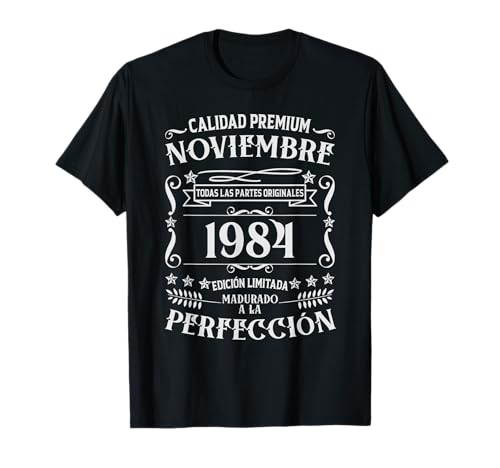 41 cumpleaños Nacido en Noviembre de 1984 Vintage 41 años Camiseta