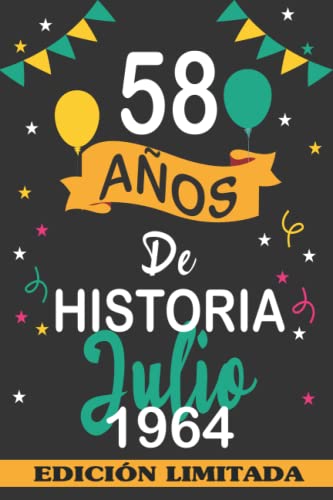 58 Años De Historia Julio 1964: 58 años. Libro de visitas, cuaderno, 110 páginas de...