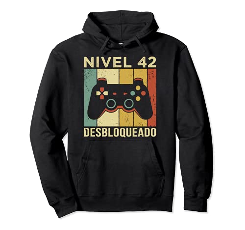 Gaming Videojugador Mando Cumpleaño 42 Aniversario Gaming Sudadera con Capucha