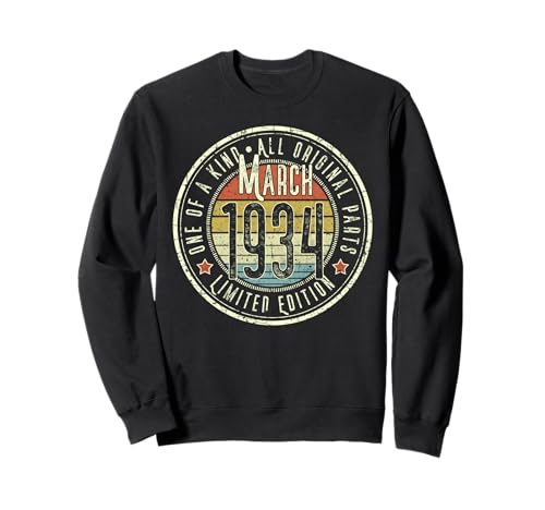 Edición limitada retro de marzo de 1934 para 91 cumpleaños Sudadera